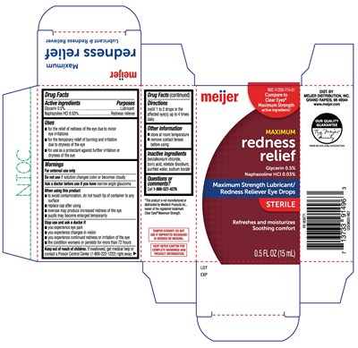 Meijer Maximum Redness Relief and Lubricant 15mL - KC DL   Meijer Maximum Redness relief 0.5oz